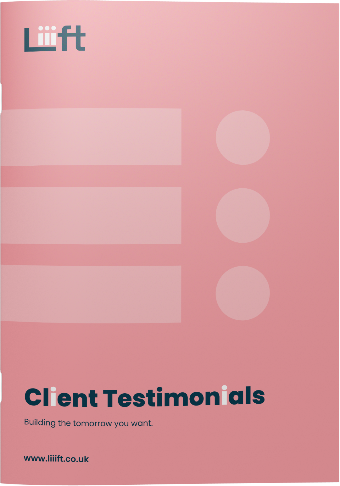 Image of the Liiift Client Testimonials which when clicked will open the PDF containing our Client Testimonials.